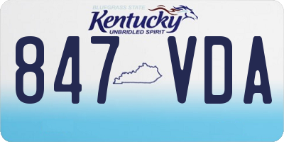 KY license plate 847VDA