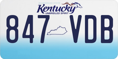 KY license plate 847VDB