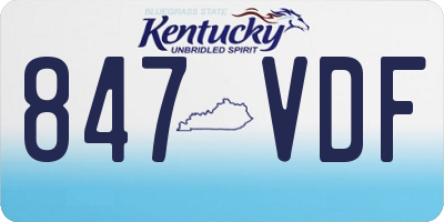KY license plate 847VDF