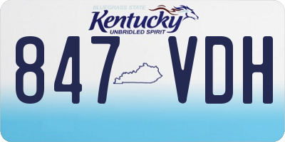 KY license plate 847VDH