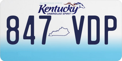 KY license plate 847VDP