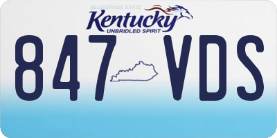 KY license plate 847VDS