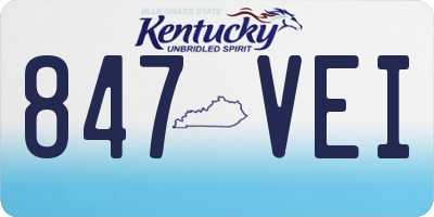 KY license plate 847VEI