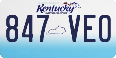KY license plate 847VEO