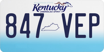KY license plate 847VEP