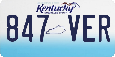 KY license plate 847VER