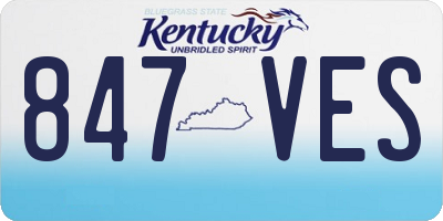 KY license plate 847VES