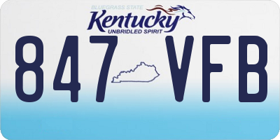 KY license plate 847VFB