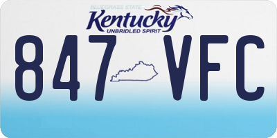 KY license plate 847VFC
