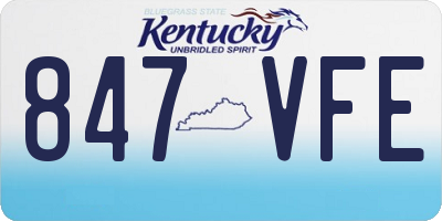 KY license plate 847VFE