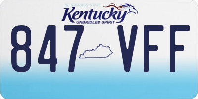 KY license plate 847VFF