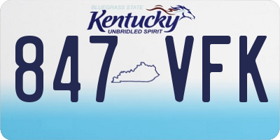 KY license plate 847VFK