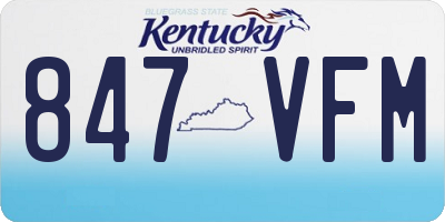 KY license plate 847VFM