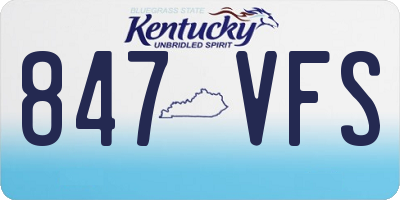 KY license plate 847VFS