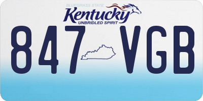 KY license plate 847VGB