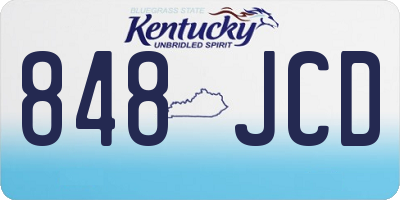 KY license plate 848JCD