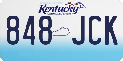 KY license plate 848JCK