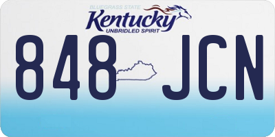 KY license plate 848JCN