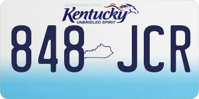 KY license plate 848JCR