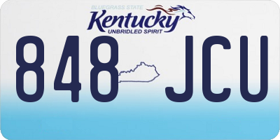 KY license plate 848JCU