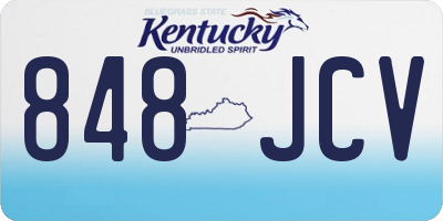 KY license plate 848JCV