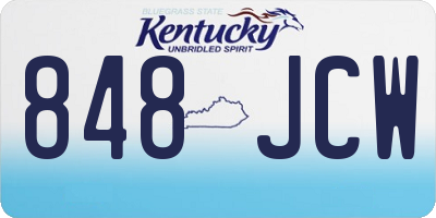 KY license plate 848JCW