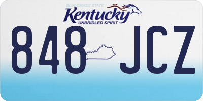 KY license plate 848JCZ