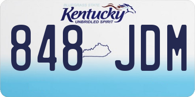 KY license plate 848JDM