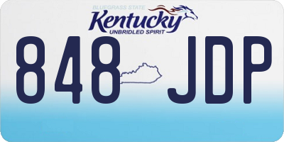 KY license plate 848JDP