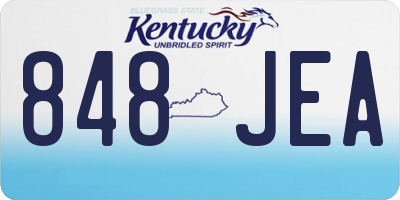 KY license plate 848JEA