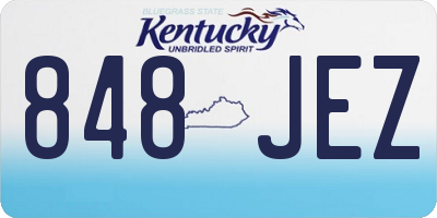 KY license plate 848JEZ