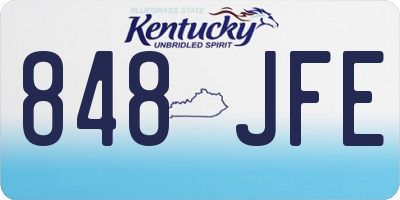KY license plate 848JFE
