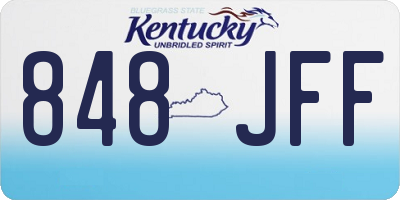 KY license plate 848JFF