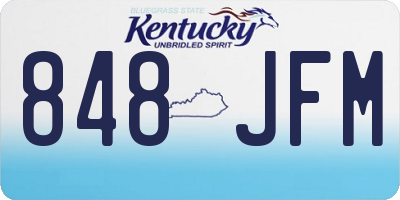 KY license plate 848JFM