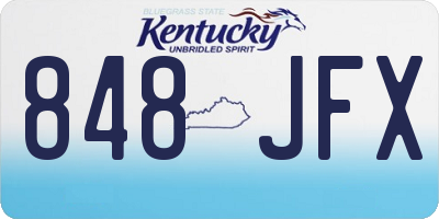 KY license plate 848JFX
