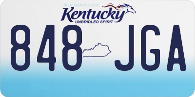 KY license plate 848JGA