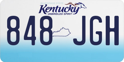 KY license plate 848JGH