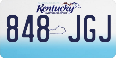 KY license plate 848JGJ