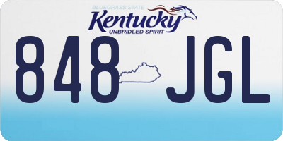 KY license plate 848JGL