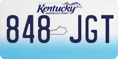 KY license plate 848JGT