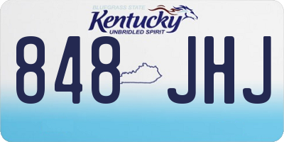 KY license plate 848JHJ