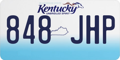 KY license plate 848JHP