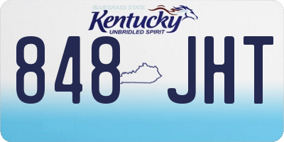 KY license plate 848JHT