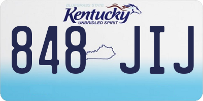 KY license plate 848JIJ