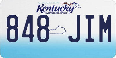 KY license plate 848JIM