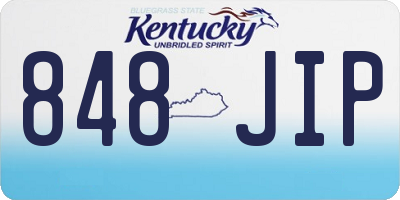 KY license plate 848JIP