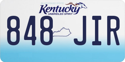 KY license plate 848JIR