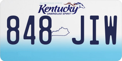 KY license plate 848JIW