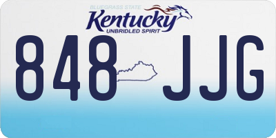 KY license plate 848JJG