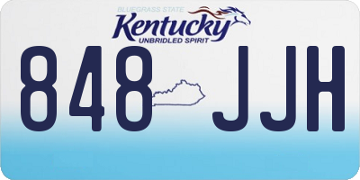 KY license plate 848JJH